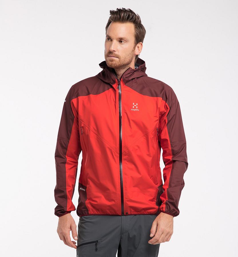 Haglöfs L.I.M Comp Waterproof Jacket Red For Mens GNYVF3620 Australia